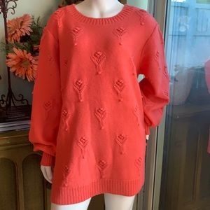 Loft Plus Bobble Pointelle Sweater